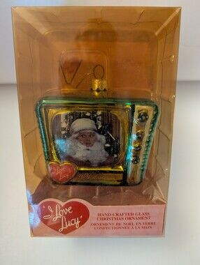 Vintage Kurt Adler "I Love Lucy" Glass TV Christmas Ornament